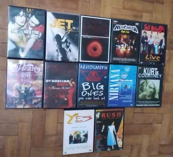 Dvds Rock, Metal, Pop (confira valor e disponibilidade)