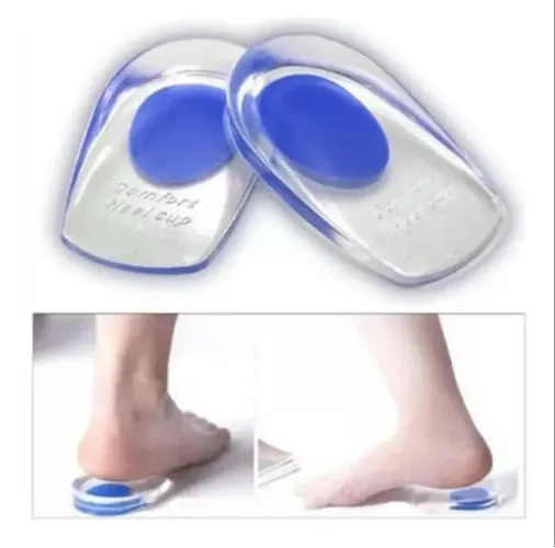 Par Meia Palmilha Silicone Gel Ortopédica Esporão Calcanheira Unissex 