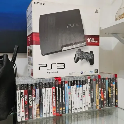 PlayStation 3 Slim + 34 Jogos Originais