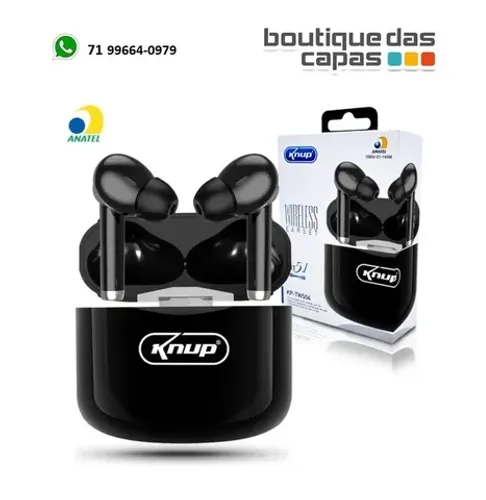 Fone De Ouvido Bluetooth 5.1 knup KP-TWS04 samsung iphone 