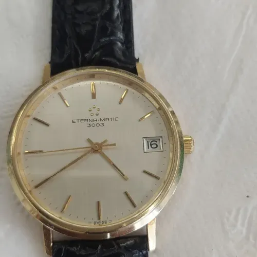 Relógio marca Eterna Matic modelo 3003 ouro amarelo 