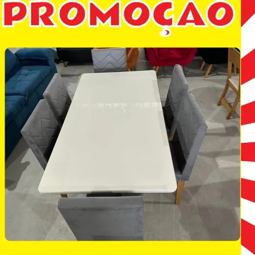 Promoção mesa de jantar com 6 cadeiras modelo Miami luxo