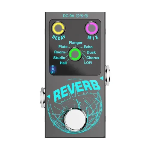 Pedal Rohs Digital Reverb Guitarra Voz 9 Modos Usb Bluetooth