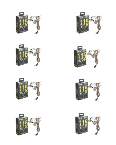 KIT 8 FONES DE OUVIDO IN-EAR DYLAN DE-115 PRETO MONITOR DE PALCO