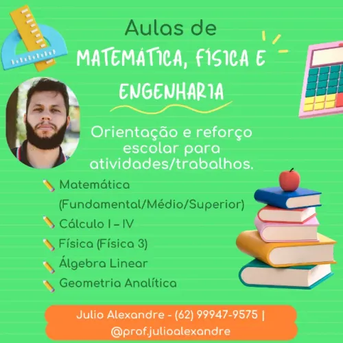 Aulas de Matemática, Cálculo e Física | Prof. e Engenheiro | Ens. Fund. ao Superior