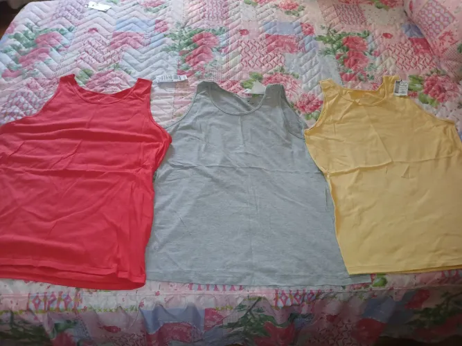 kit com 3 regatas, slim tamanho xxg