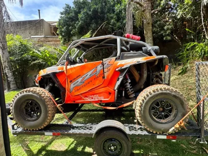 Utv Gaiola Polaris Rzr Turbo S 2018 e Carretinha Preta Revisada + Cintas de trava