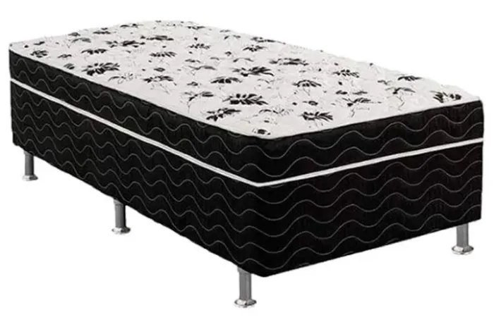 cama box base e colchao molas solteiro 