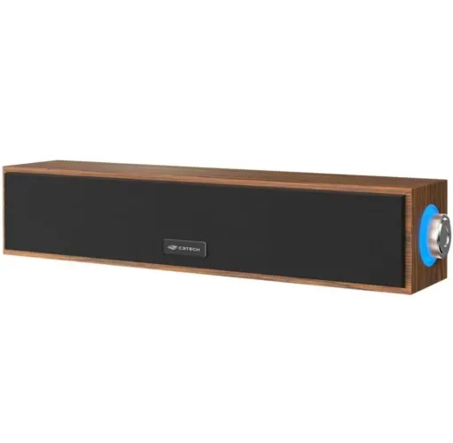 Caixa de Som Soundbar C3Tech SB-30 2.0 - Design em Madeira Bluetooth