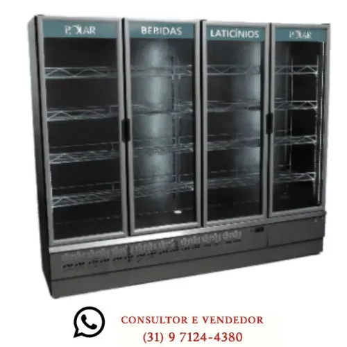 Expositor Refrigerado 5 Portas Polar Novo