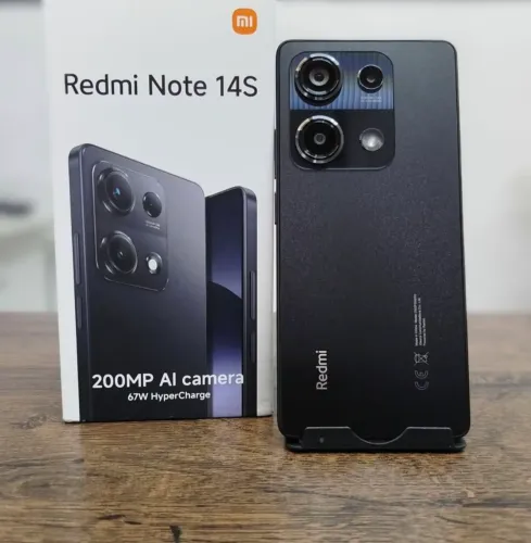 Redmi Note 14S -256Gb/8Ram Preto Câmera 200MP e Carregamento Rápido- Design moderno