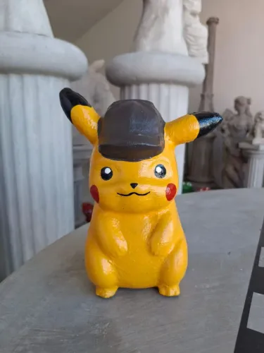 Estátua Pikachu de cimento para decoração de jardim