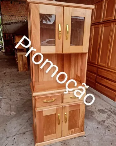 Armário de Cozinha em Madeira Maciça - novo