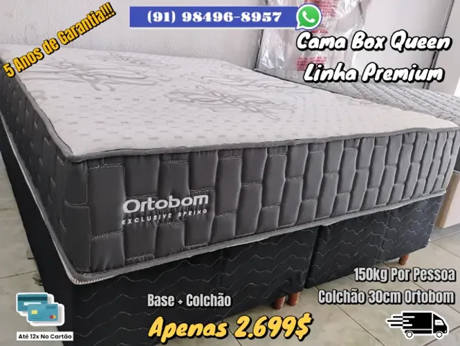 CAMA QUEEN 5 ANOS DE GARANTIA ORTOBOM