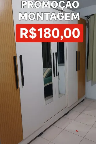 ? Promoção Montagem de Guarda-Roupa - R$180 (Modelo da Foto) - Salvador<br>