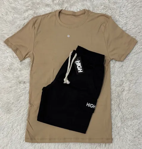 Kit Camisa Canelada e Short Cargo