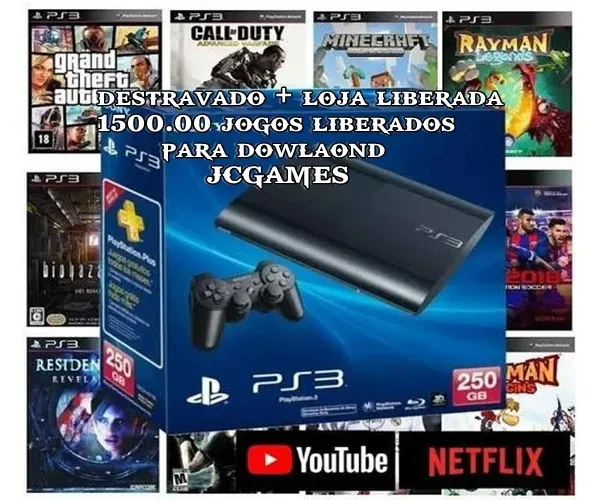 PlayStation super Slim / Destr@v@d0 /1500 jogos / JCGames /aceito cartao !!!  