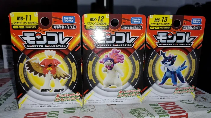 3 Miniaturas Pokemon Hisuian Forms Moncolle Takara Tomy