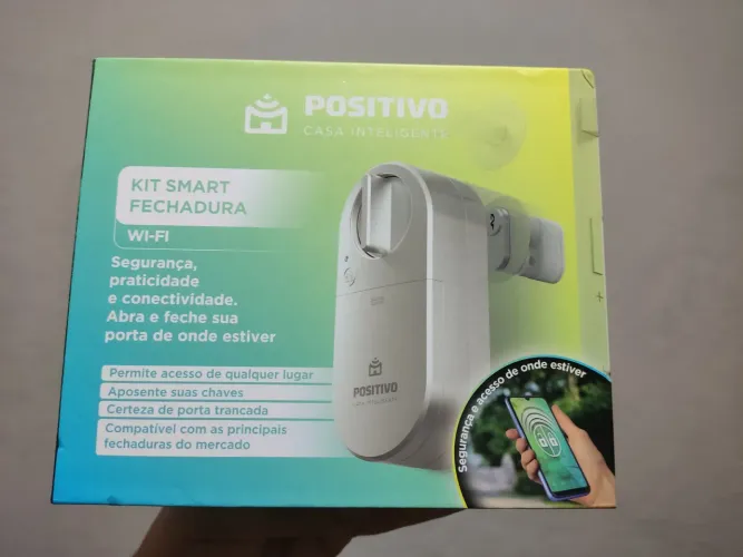 Kit Fechadura Digital Smart Inteligente Positivo Wi-Fi Hub