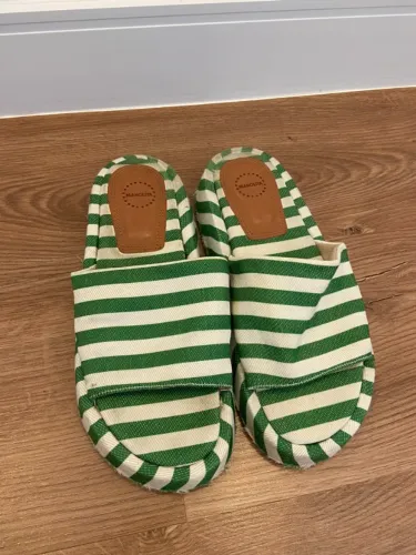 Tamanco nice verde/branco
