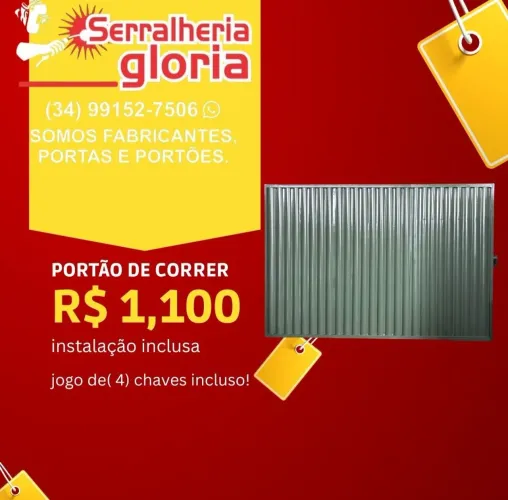 Portão de Correr Completo - Serralheria Gloria