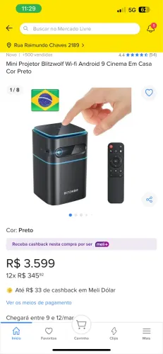 Mini Projetor Portátil BlitzWolf BW-VT2 - Android | Wi-Fi 5G