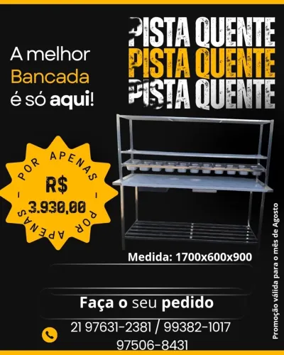 ?Super promoção bancada condimentadora pista quente ?