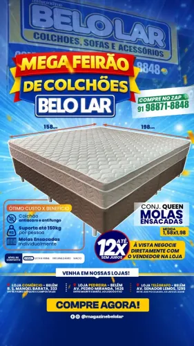 Cama Box Queen Molas Ensacadas