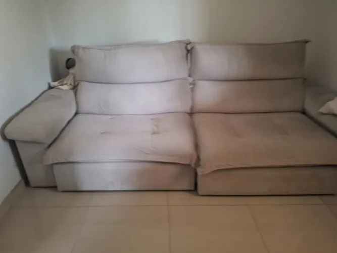 Sofá Retatil e Reclinável 2,70 em excelente estado