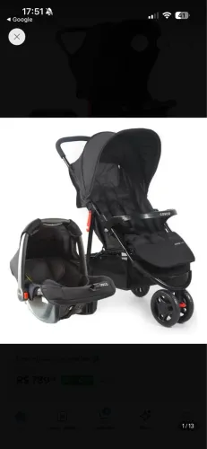 Carrinho de bebê + bebê conforto Cosco