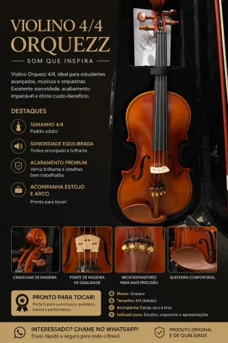 Violino orquezz 4/4 iniciante
