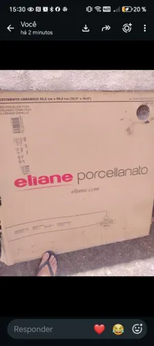 04 peças de porcelanato Eliane 90x 90