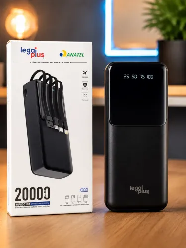 Carregador Portátil 20.000mAh Com 4 Saídas USB