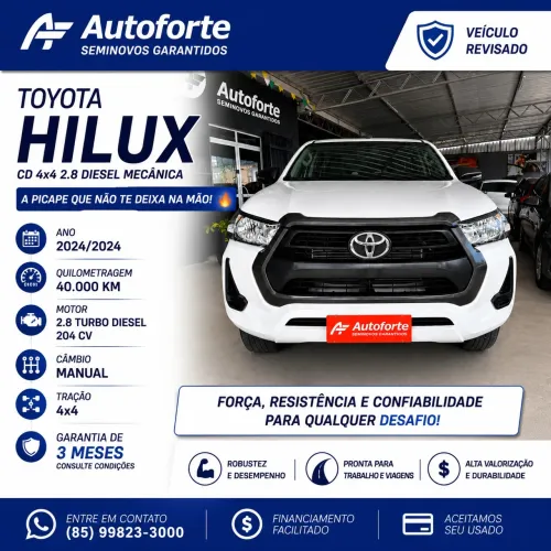 Toyota Hilux CD 4X4 2.8 Diesel Mec. 2024