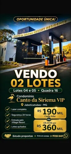 Lote Canto da Siriema VIP