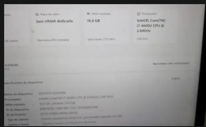 Dell E7470 Touch, I7, 16GB, NVme 512gb