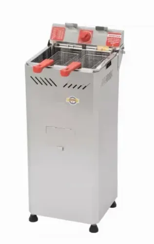 Fritadeira Elétrica De Gabinete Zona Fria 18L 1 Cuba Inox 5000W Marchesoni