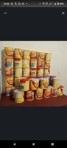 Latas vazias de leite 29 unidades