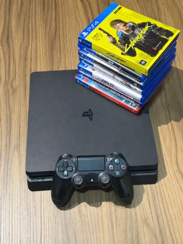 Ps4 Slim Desbloqueado 2 Controles + Vários Jogos | Gold Hen