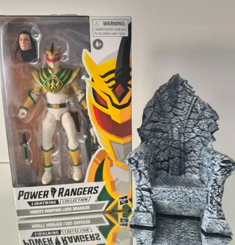 Figure Power Rangers Might Morphin Lord Drakkon novo + Trono, Lightning Collection, MMPR