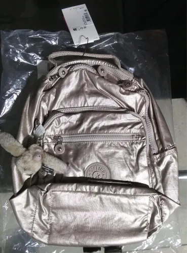 Mochila Kipling Seoul S Dourada 14l