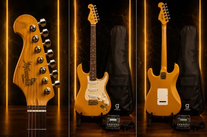 Guitarra Memphis by Tagima Stratocaster Customizada + Pedaleira Zoom + Bag Groove