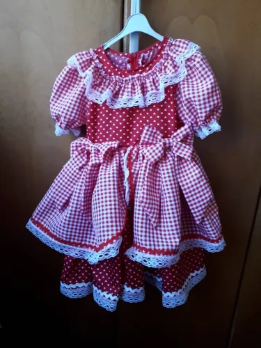 Vestido quadrilha vermelho 4 anos