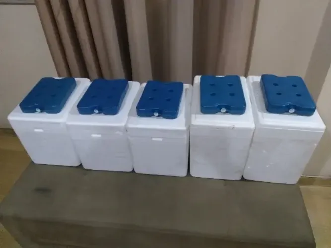 5 isopor (8 litros) + 5 Cliogel 1050ml TUDO por R$ 40 ou 10 cada um