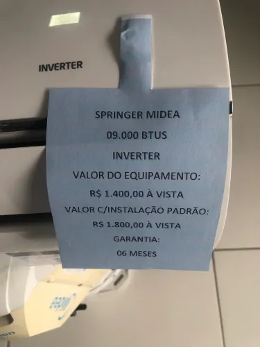 Ar condicionado spring midea 09.000 btus