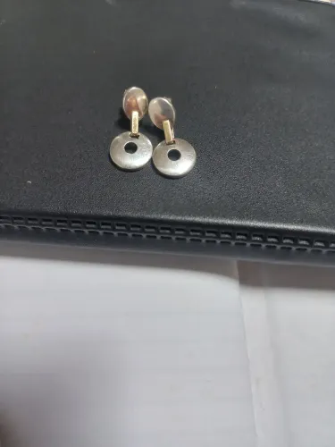 Brinco pendente em prata de lei