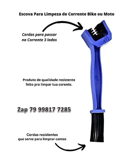 Escova De Limpar Relação Aplicação Em Transmissão Corrente Freio Bike Moto