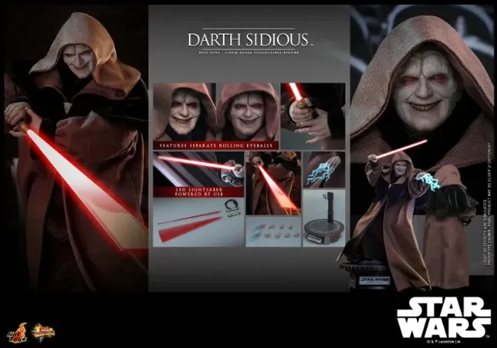 Figura Star Wars - Darth Sidius 1/6 (Semi Novo) Hot Toys
