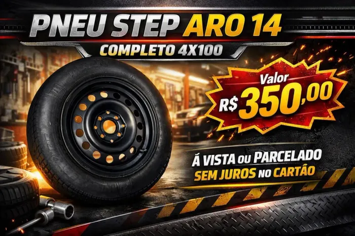 PNEU STEP ARO 14 e 15 COMPLETO 4X100 e 5x100