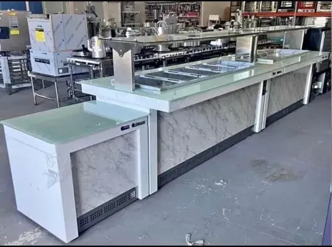 Ac buffet completo Gelopar 10 quentes 8 frias e módulo de prato
